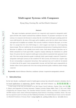 Multi-agent Systems with Compasses