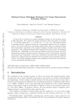 Optimal Linear Shrinkage Estimator for Large Dimensional Precision
  Matrix