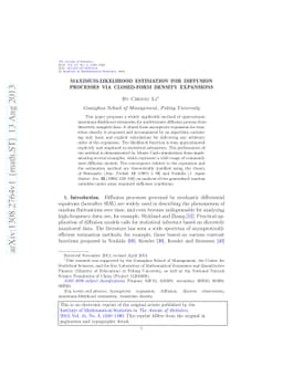 Maximum-likelihood estimation for diffusion processes via closed-form
  density expansions