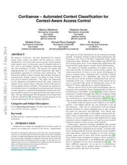 ConXsense - Automated Context Classification for Context-Aware Access
  Control