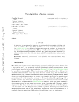 The algorithm of noisy k-means