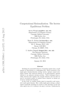 Computational Rationalization: The Inverse Equilibrium Problem