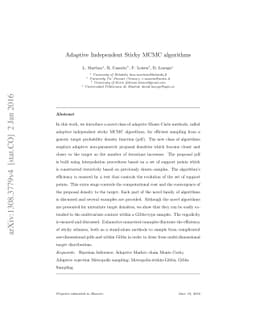 Adaptive Independent Sticky MCMC algorithms
