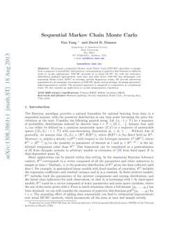 Sequential Markov Chain Monte Carlo