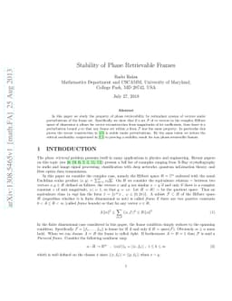 Stability of Phase Retrievable Frames
