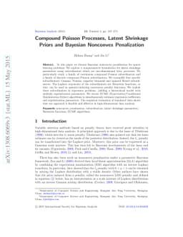 Compound Poisson Processes, Latent Shrinkage Priors and Bayesian
  Nonconvex Penalization