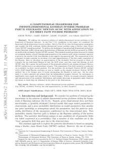 A computational framework for infinite-dimensional Bayesian inverse
  problems: Part II. Stochastic Newton MCMC with application to ice sheet flow
  inverse problems
