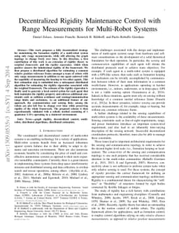 Decentralized Rigidity Maintenance Control with Range Measurements for
  Multi-Robot Systems