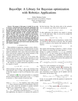 BayesOpt: A Library for Bayesian optimization with Robotics Applications