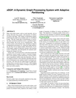xDGP: A Dynamic Graph Processing System with Adaptive Partitioning