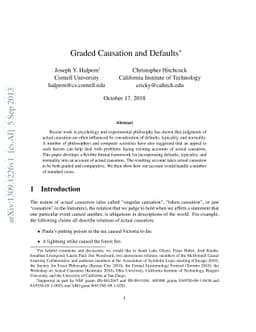 Graded Causation and Defaults