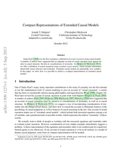 Compact Representations of Extended Causal Models