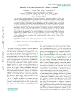 Bayesian Structural Inference for Hidden Processes