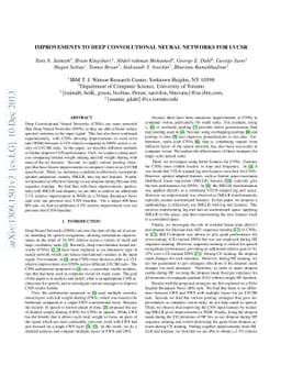 Improvements to deep convolutional neural networks for LVCSR