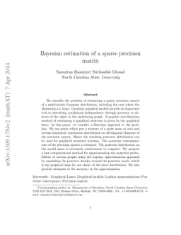 Bayesian estimation of a sparse precision matrix