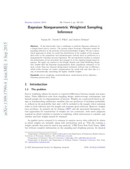 Bayesian Nonparametric Weighted Sampling Inference