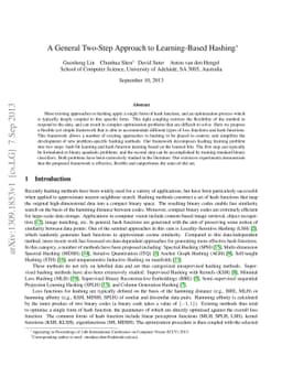 A General Two-Step Approach to Learning-Based Hashing