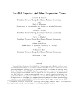 Parallel Bayesian Additive Regression Trees