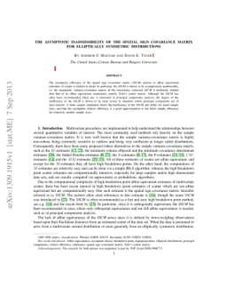 The asymptotic inadmissibility of the spatial sign covariance matrix for
  elliptically symmetric distributions