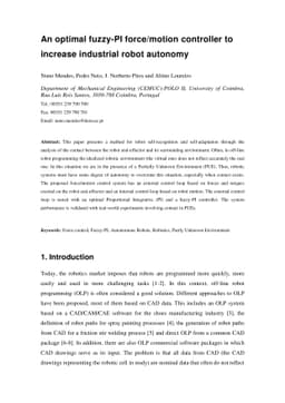 An optimal fuzzy-PI force/motion controller to increase industrial robot
  autonomy