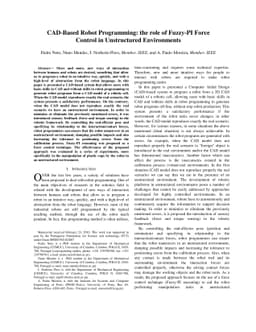 CAD-based robot programming: The role of Fuzzy-PI force control in
  unstructured environments