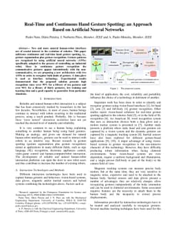 Real-Time and Continuous Hand Gesture Spotting: an Approach Based on
  Artificial Neural Networks