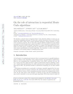 On the role of interaction in sequential Monte Carlo algorithms