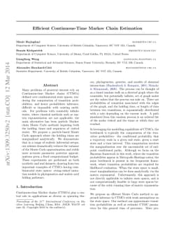 Efficient Continuous-Time Markov Chain Estimation