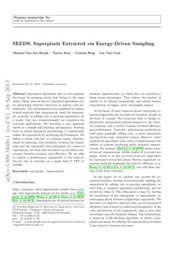 SEEDS: Superpixels Extracted via Energy-Driven Sampling