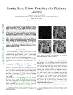 Sparsity Based Poisson Denoising with Dictionary Learning