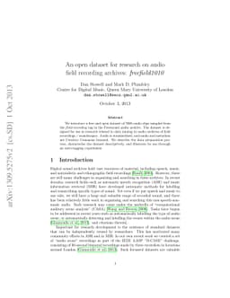 An open dataset for research on audio field recording archives:
  freefield1010