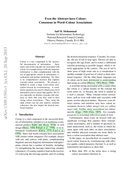Even the Abstract have Colour: Consensus in Word-Colour Associations
