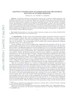 Adaptive construction of surrogates for the Bayesian solution of inverse
  problems