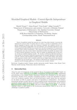 Stratified Graphical Models - Context-Specific Independence in Graphical
  Models