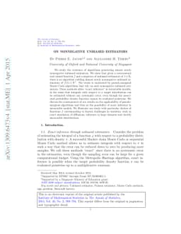 On nonnegative unbiased estimators