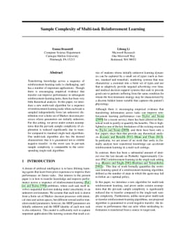 Sample Complexity of Multi-task Reinforcement Learning