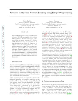Advances in Bayesian Network Learning using Integer Programming