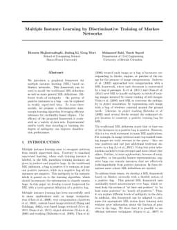 Multiple Instance Learning by Discriminative Training of Markov Networks