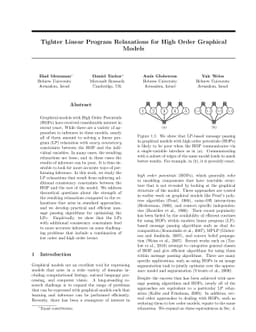 Tighter Linear Program Relaxations for High Order Graphical Models