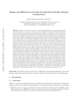 Simple and Efficient Local Codes for Distributed Stable Network
  Construction