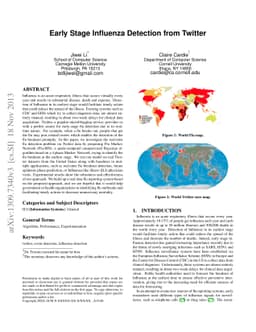 Early Stage Influenza Detection from Twitter