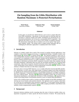 On Sampling from the Gibbs Distribution with Random Maximum A-Posteriori
  Perturbations