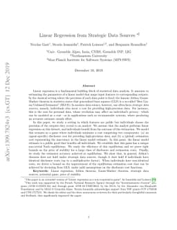 Linear Regression from Strategic Data Sources