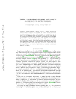 Graph connection Laplacian and random matrices with random blocks