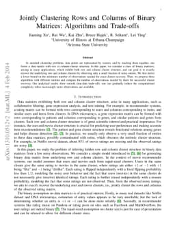 Jointly Clustering Rows and Columns of Binary Matrices: Algorithms and
  Trade-offs