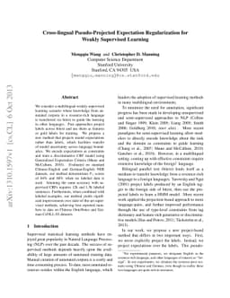 Cross-lingual Pseudo-Projected Expectation Regularization for Weakly
  Supervised Learning