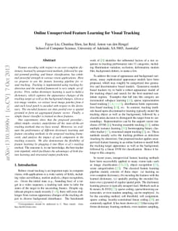 Online Unsupervised Feature Learning for Visual Tracking