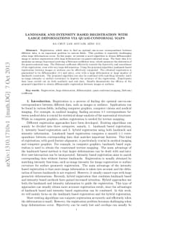 Landmark and Intensity Based Registration with Large Deformations via
  Quasi-conformal Maps
