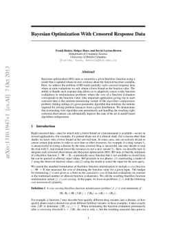 Bayesian Optimization With Censored Response Data