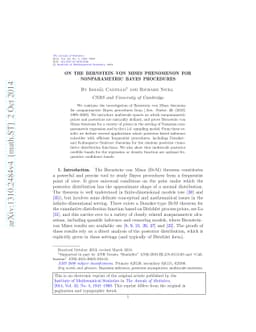 On the Bernstein-von Mises phenomenon for nonparametric Bayes procedures